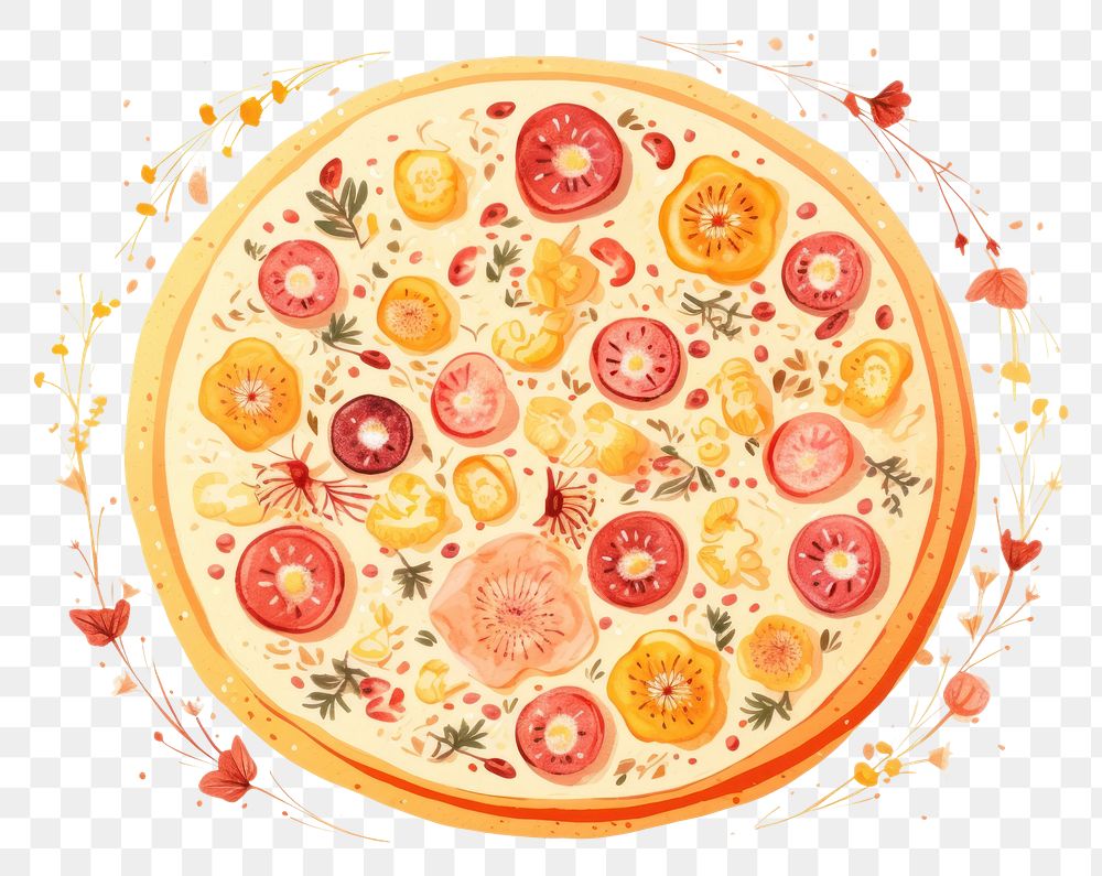 PNG Pizza pattern food dish.