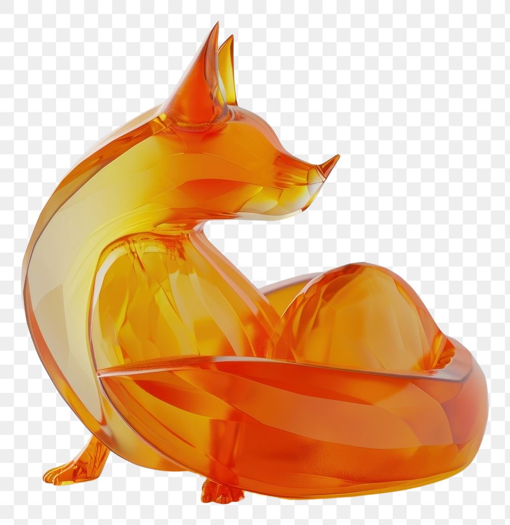 PNG Fox shape animal mammal representation.