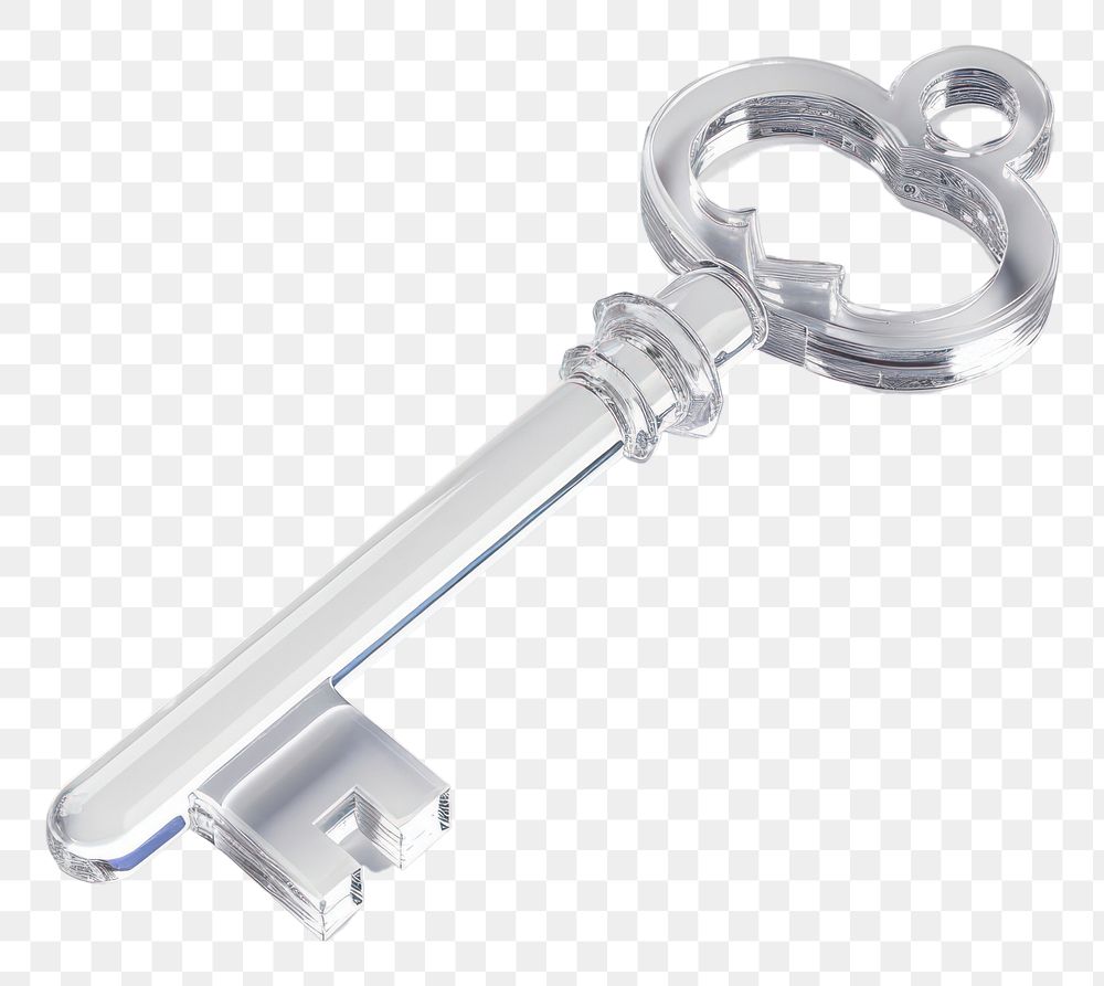 PNG Key shape glass protection keychain.