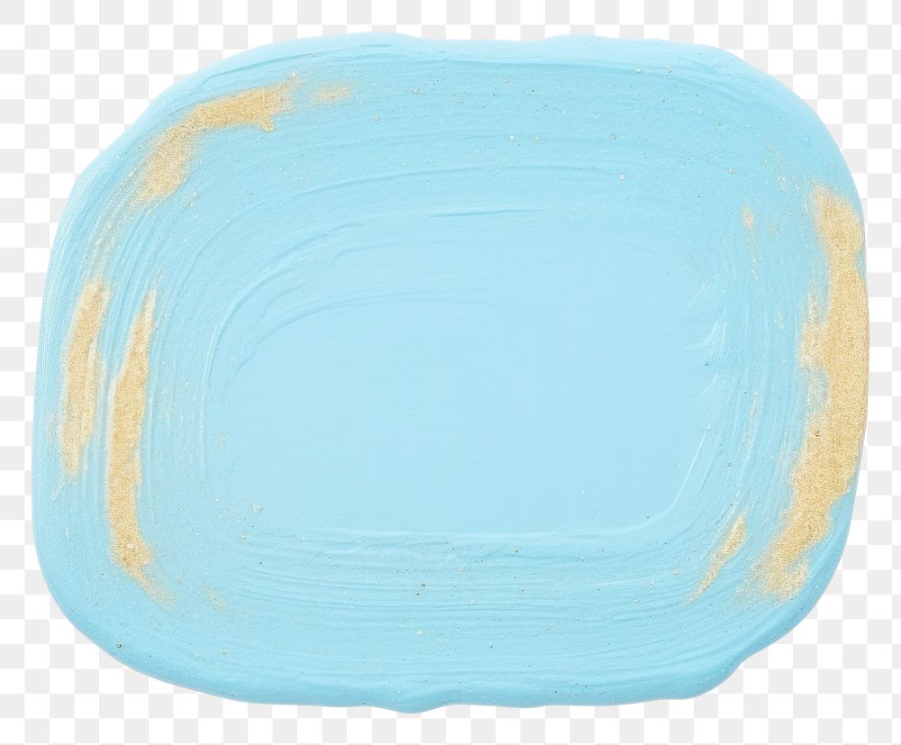 PNG Light blue abstract shape turquoise paint white background.
