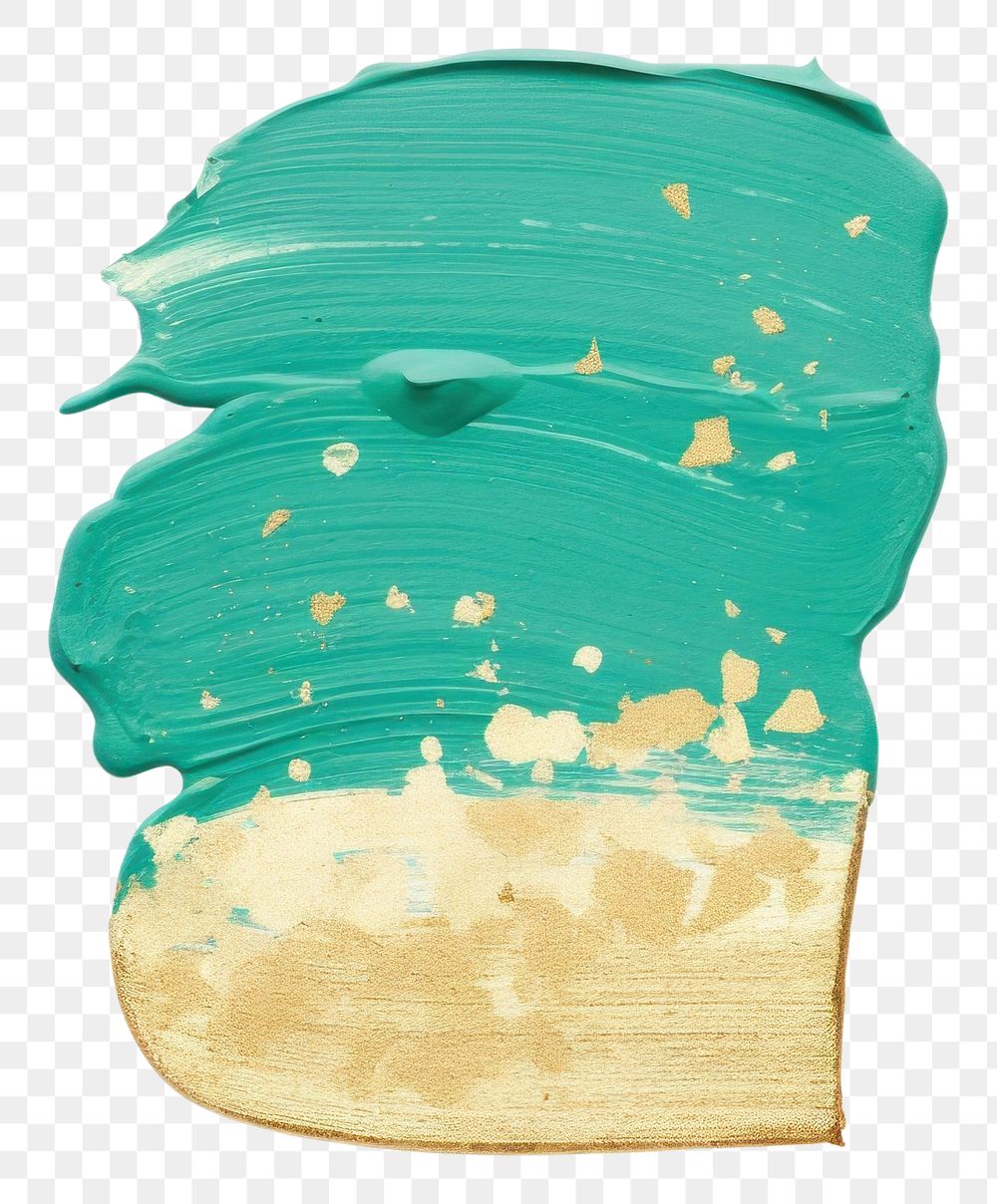 PNG Teal mix mini green abstract shape paint white background splattered.