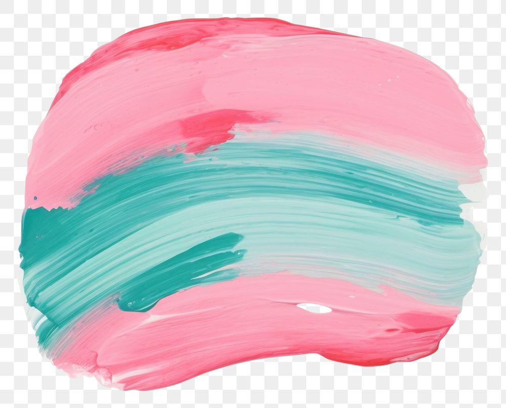 PNG  Teal mix pink abstract shape painting brush art.