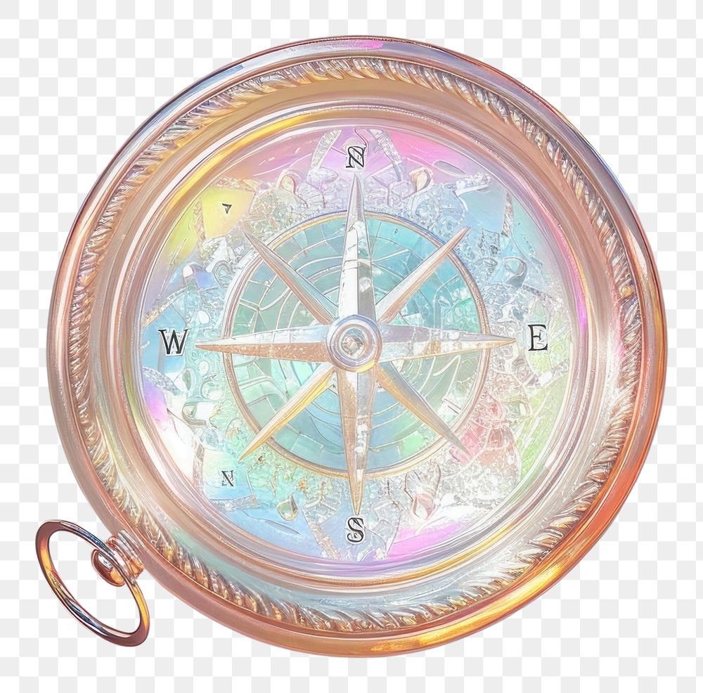 PNG Compass holography jewelry backgrounds accessories.