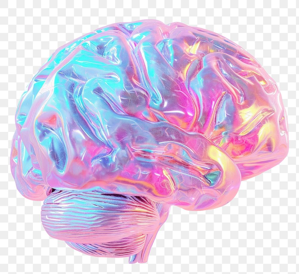 PNG Brain anatomy holography purple art confectionery.