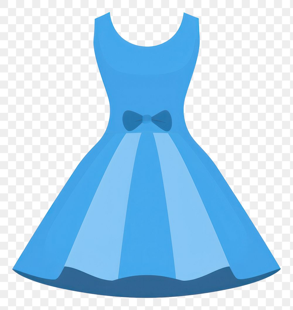PNG Blue dress fashion shape white.