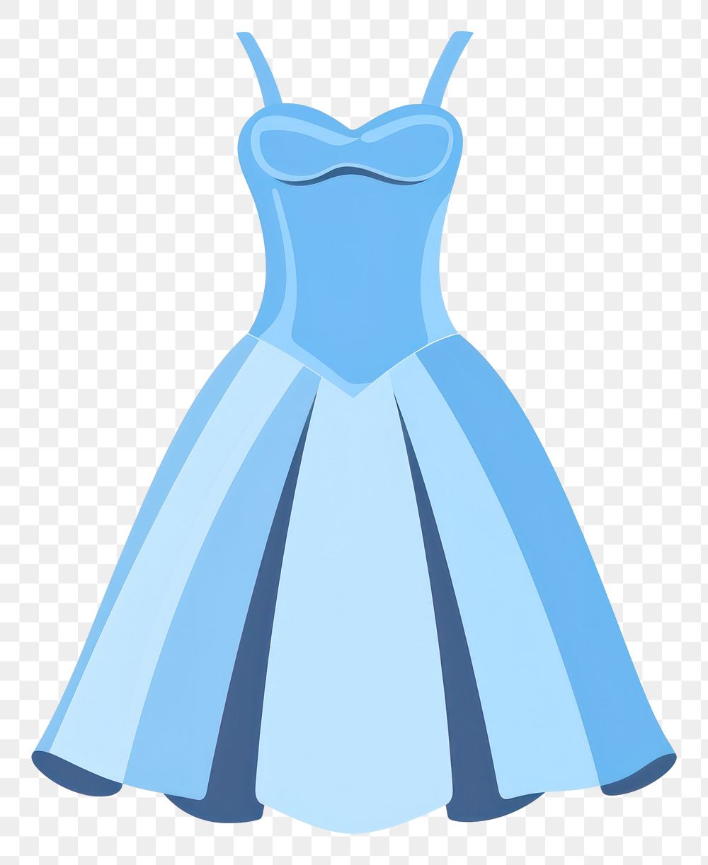 PNG Blue dress fashion wedding shape.
