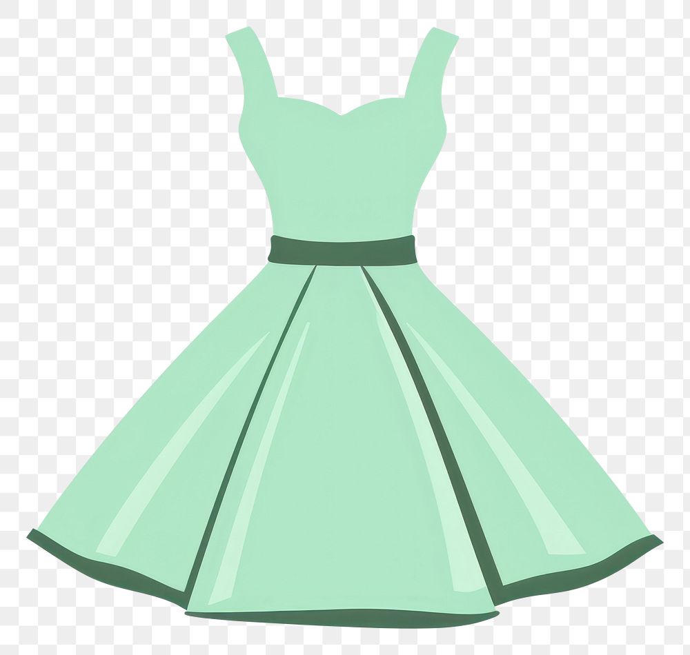PNG Mint green dress fashion shape gown.