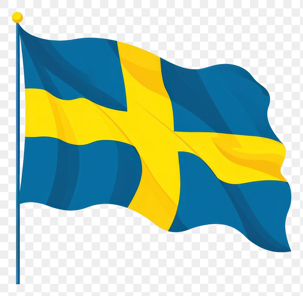 PNG Sweden flag white background patriotism striped.