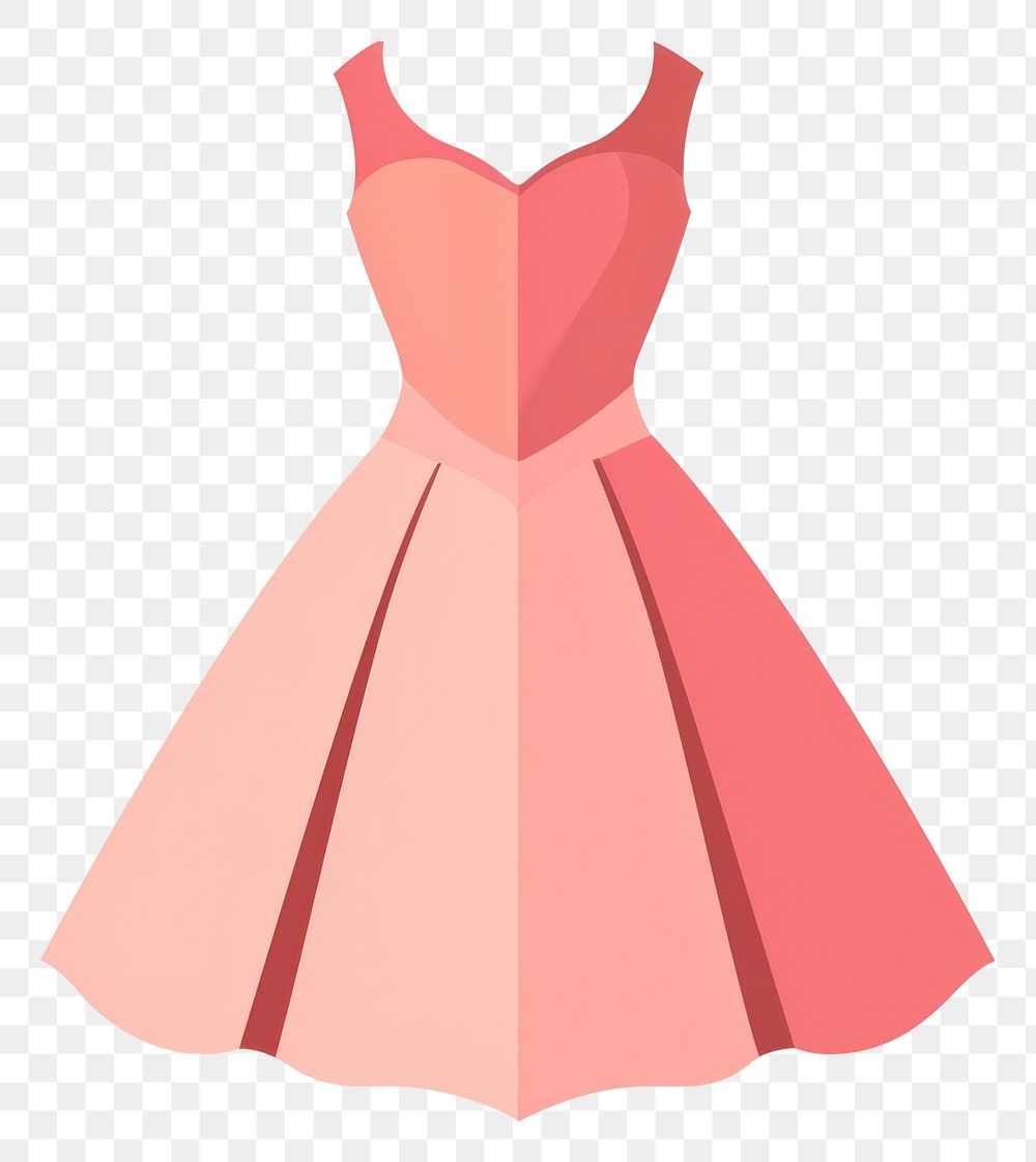 PNG Pink dress fashion shape gown.