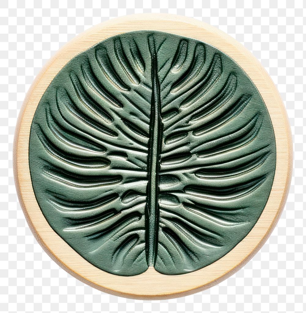 PNG Seal Wax Stamp Monstera wax white background accessories porcelain.