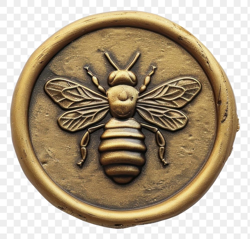 PNG Seal Wax Stamp bee pendant insect animal.