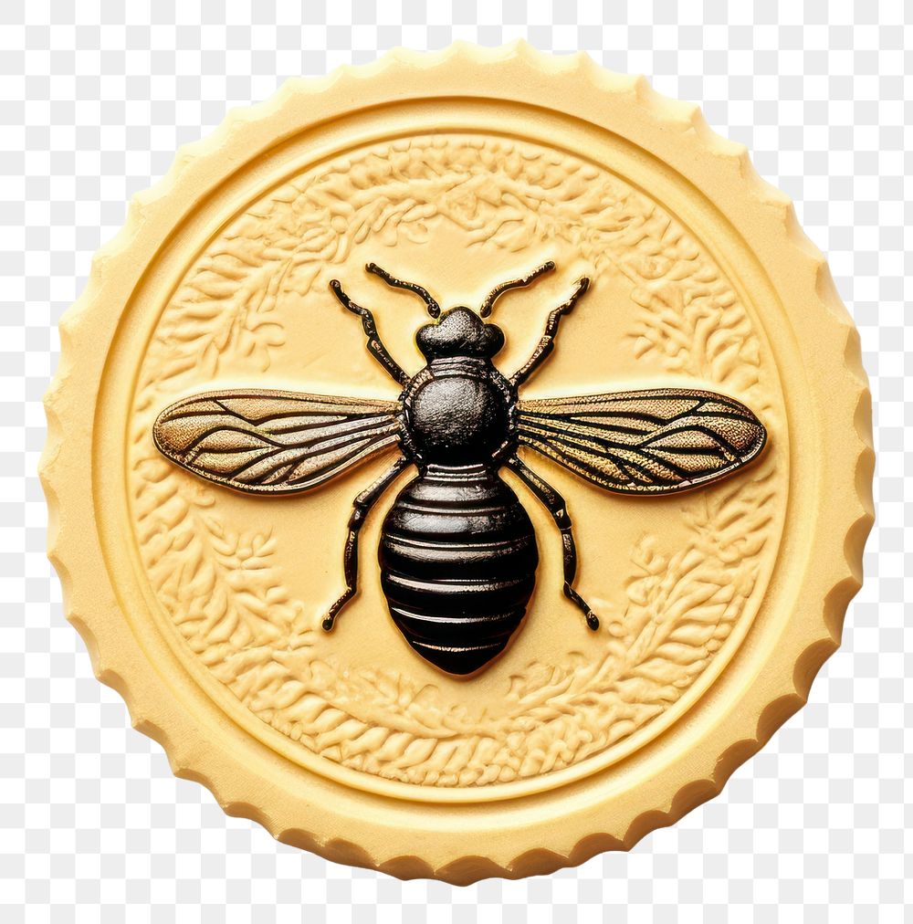 PNG Seal Wax Stamp Bee bee animal insect.
