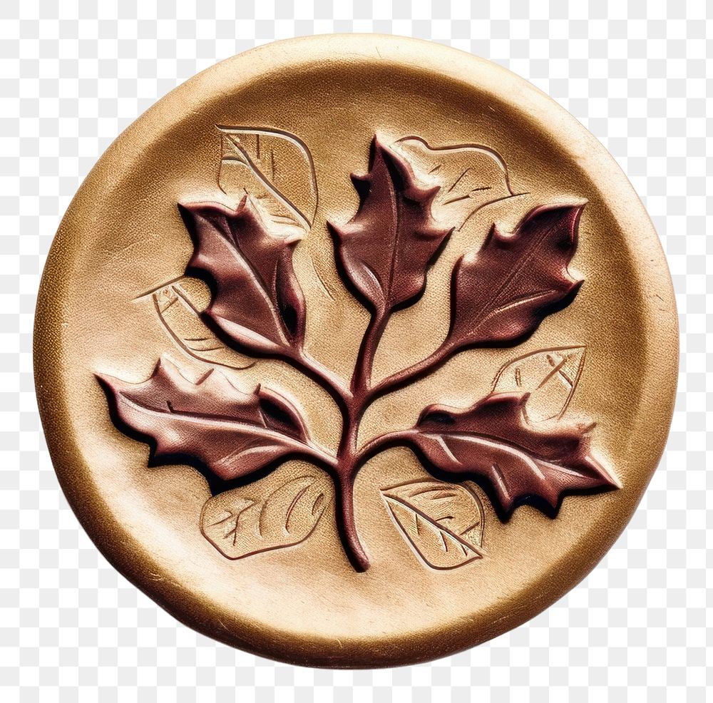 PNG Seal Wax Stamp holly locket craft plant.