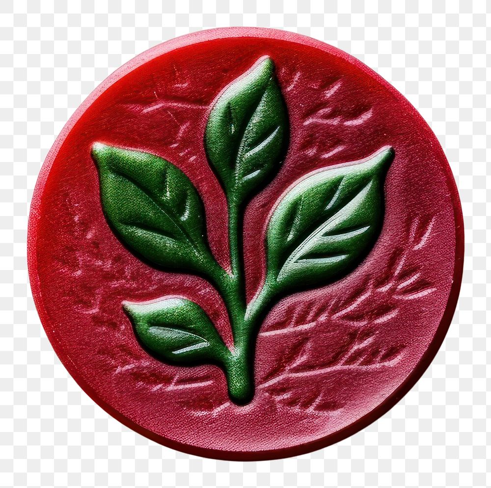 PNG Seal Wax Stamp holly white background confectionery creativity.