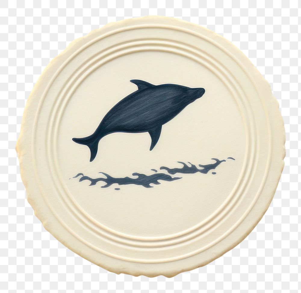 PNG Seal Wax Stamp whale animal wildlife dishware.