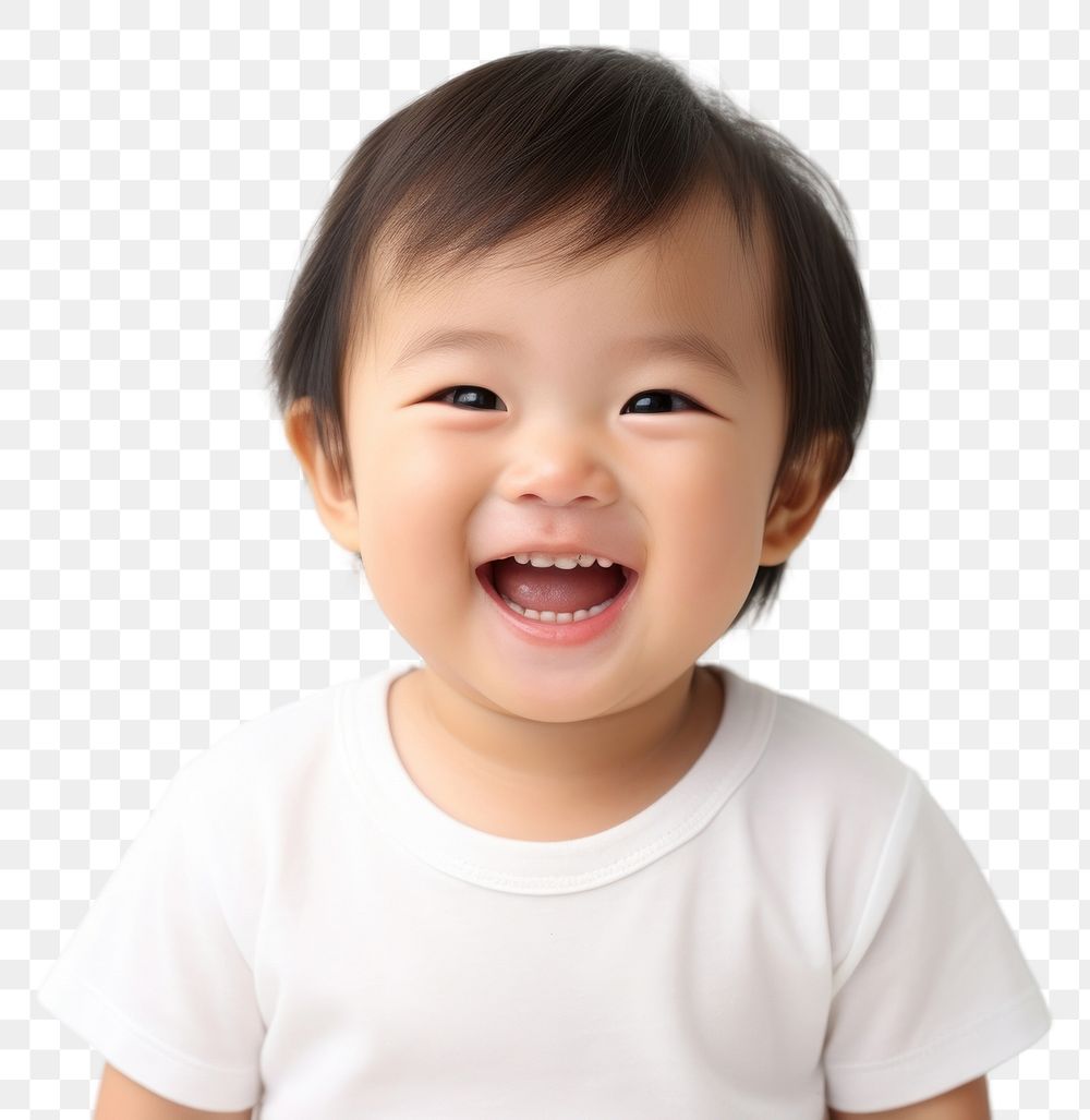 PNG Asian toddler smiling smile baby.
