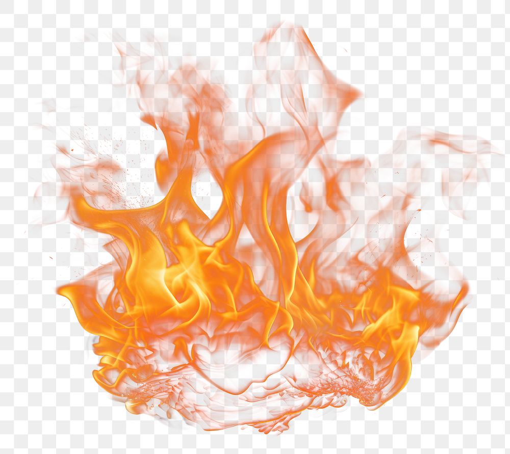 PNG  Fire flame fire bonfire black background