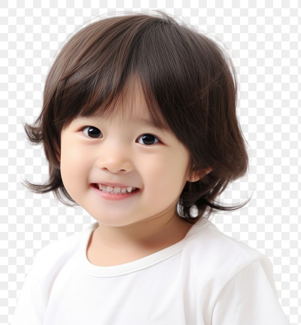 PNG Study child portrait smile.