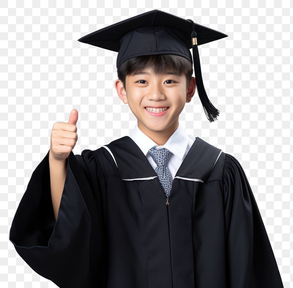 PNG Happy Taiwanese Student boy Posing student graduation intelligence.
