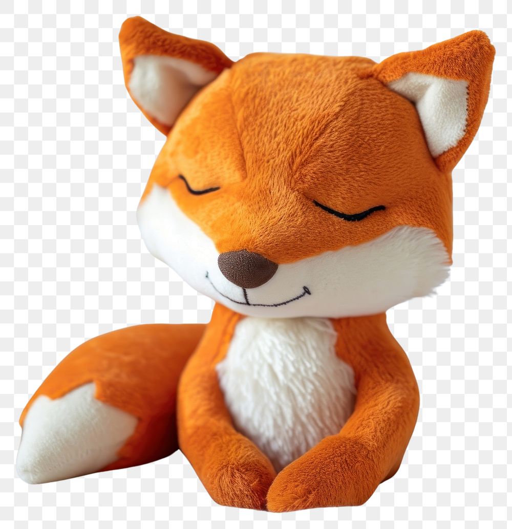 PNG Stuffed doll fox plush cute toy.