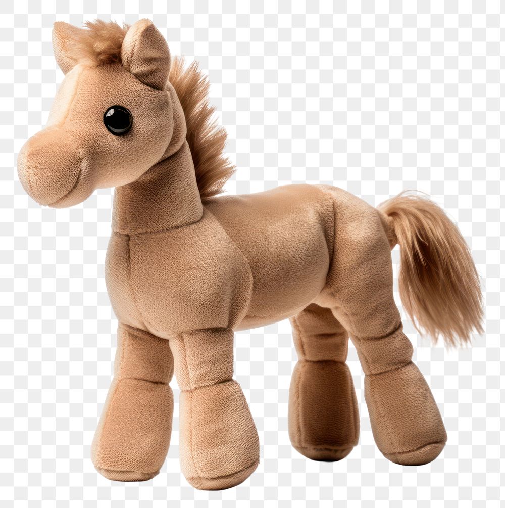 PNG Stuffed doll horse mammal animal plush.