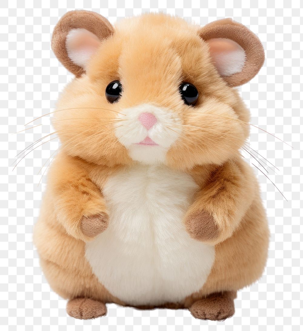 PNG Stuffed doll hamster rodent mammal animal.