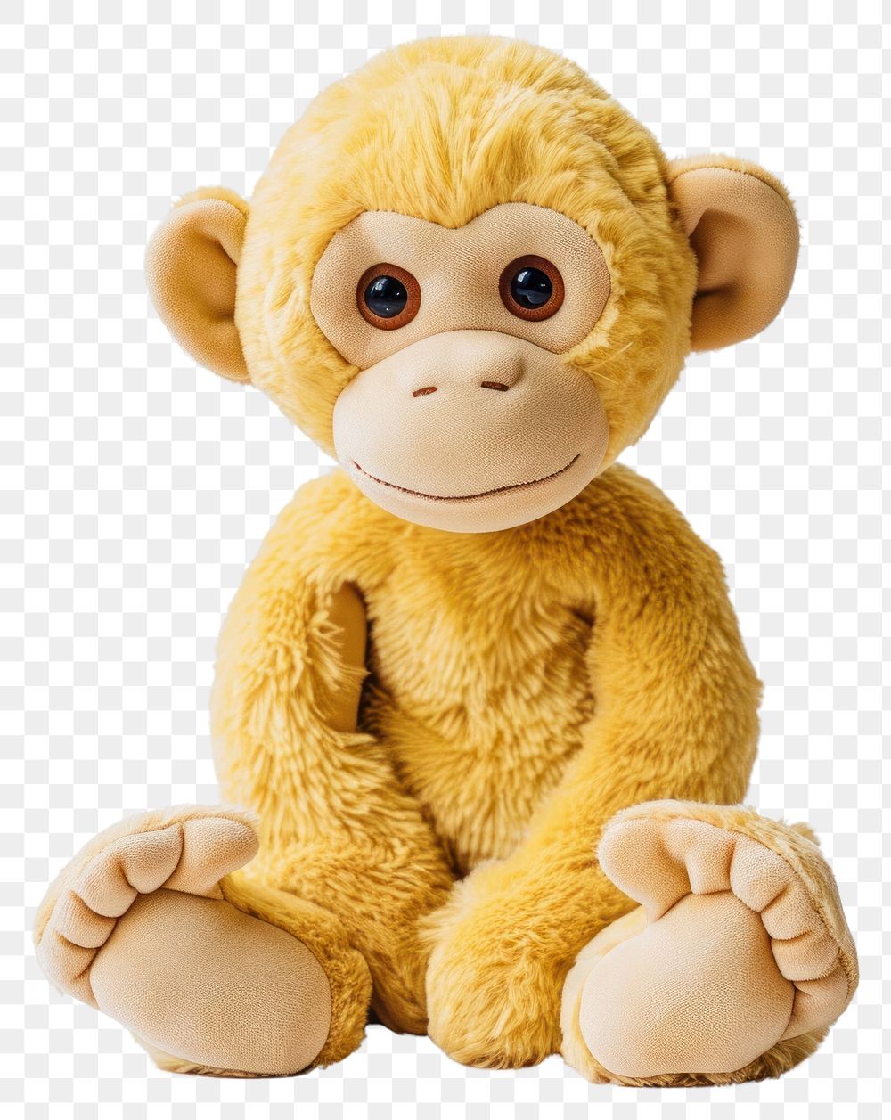 PNG Stuffed doll monkey plush cute toy.