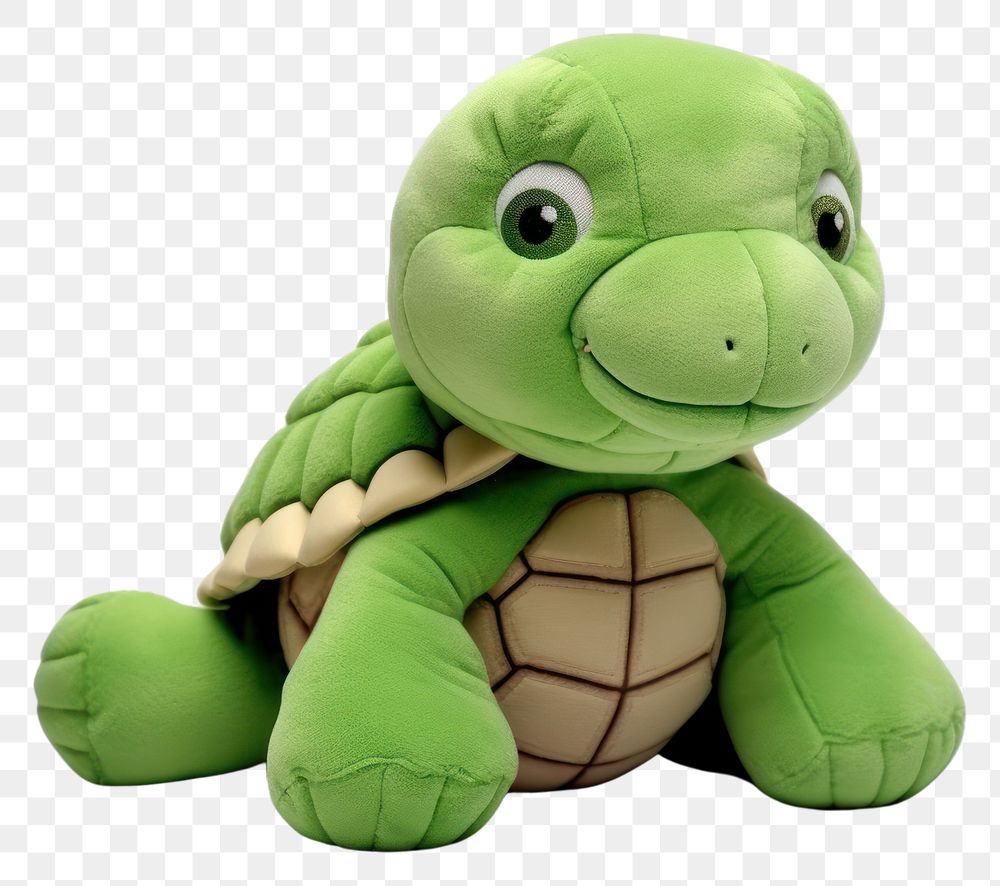 PNG Stuffed doll turtle plush cute toy.