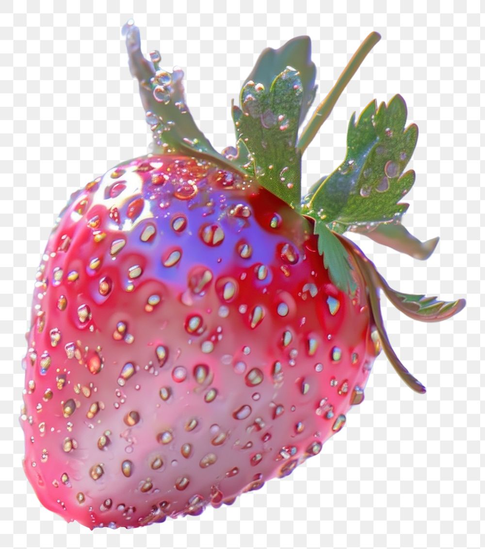 PNG Strawberry holography plant fruit food.