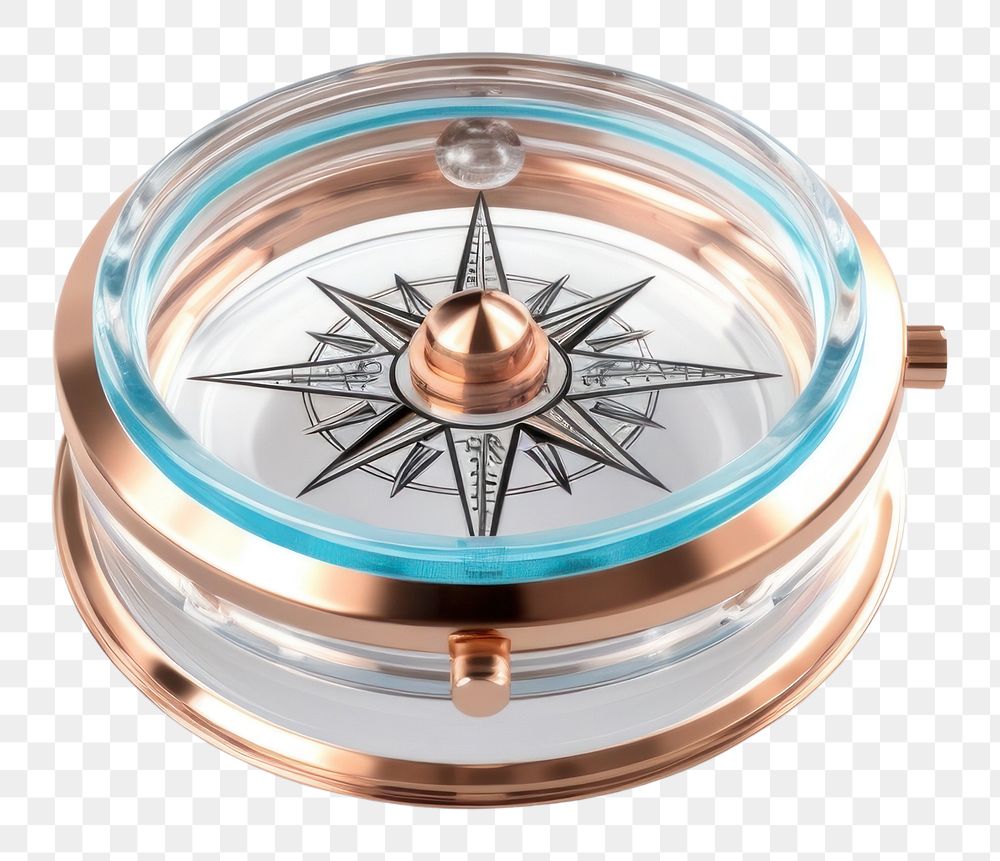 PNG Compass circle clock metal.