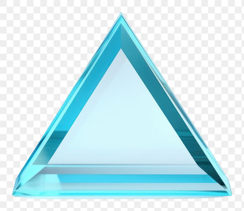 PNG Simplicity turquoise triangle pyramid.