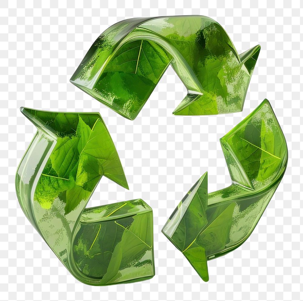 PNG Plant leaf recycling symbol.