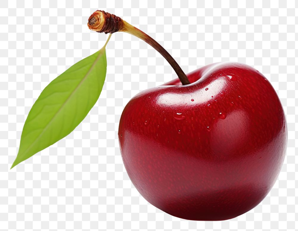 PNG  Ripe cherry apple fruit plant.