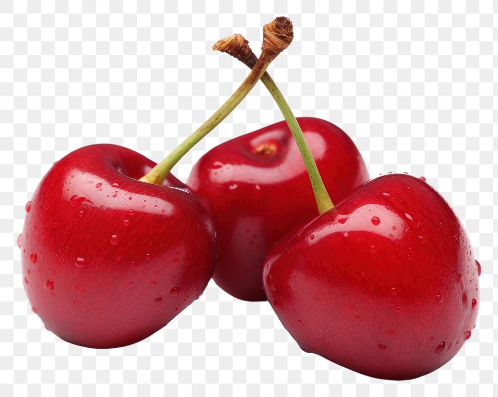 PNG  Ripe cherry fruit apple plant.