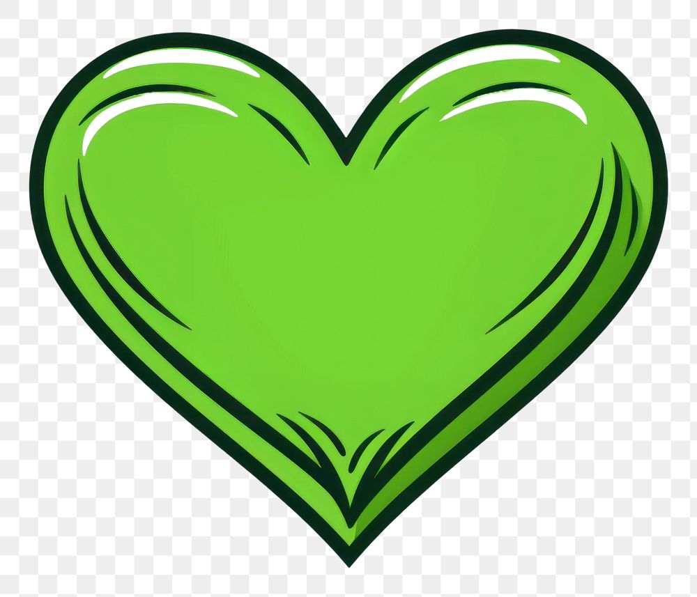 PNG Green heart cartoon circle.