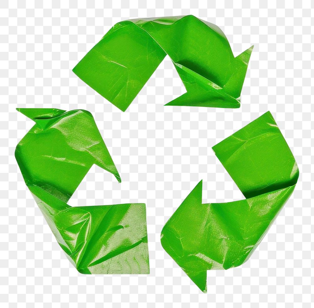 PNG Recycling symbol shape green.