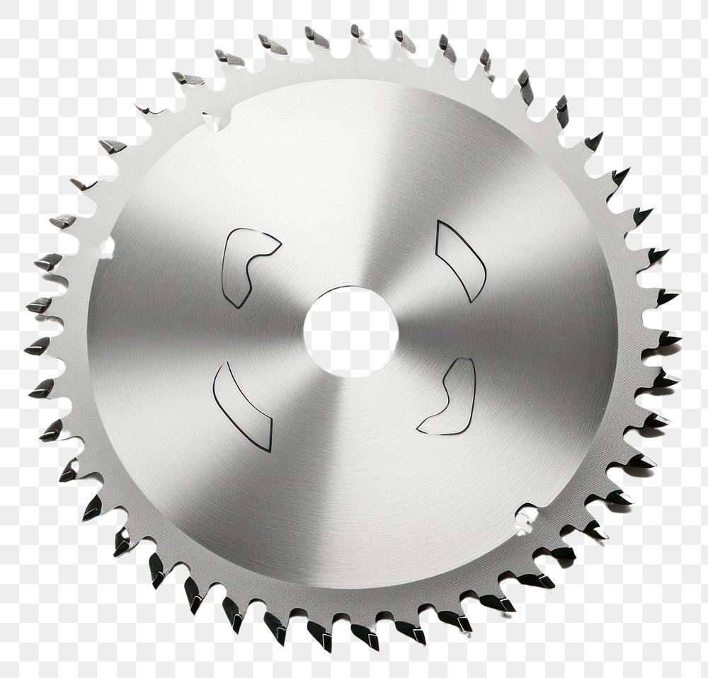 PNG Metal circular saw blade gear white background.