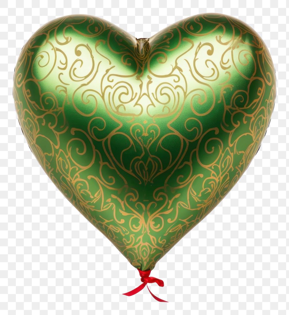 PNG Foil balloon jewelry pattern heart.
