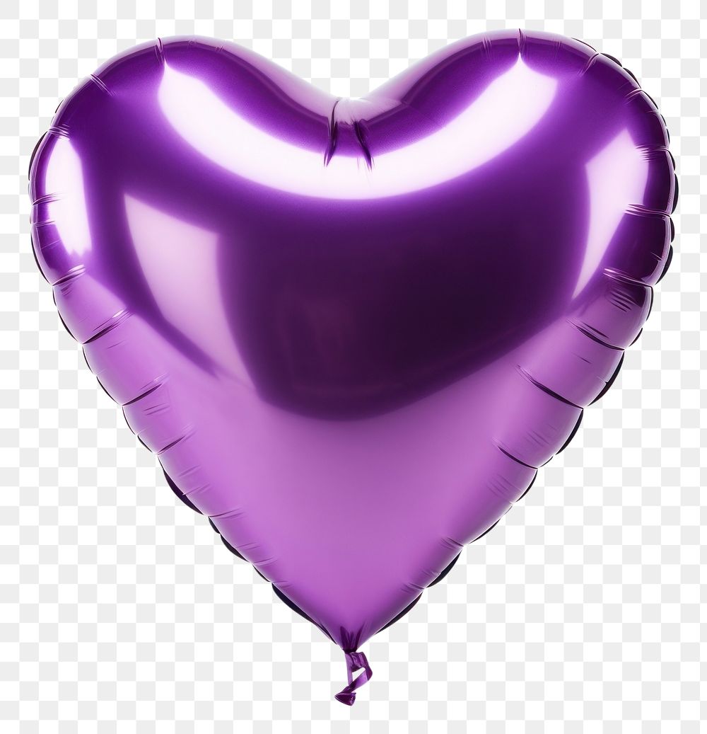 PNG Foil balloon purple shape heart.