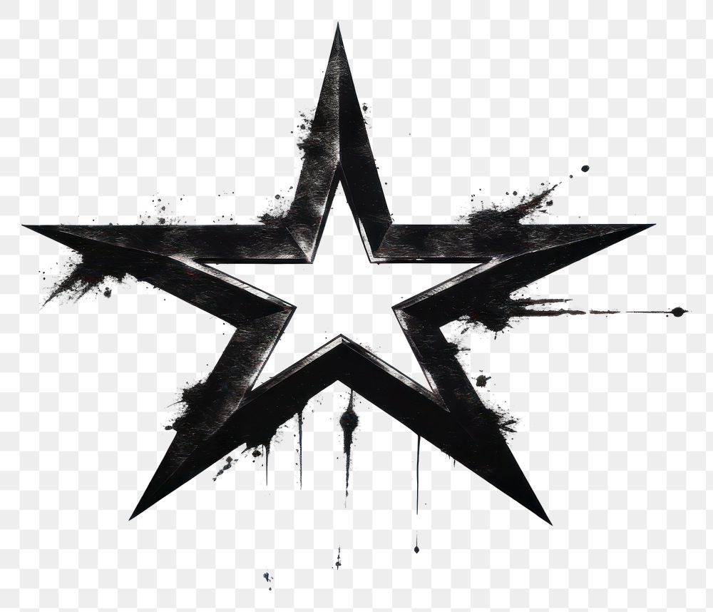 PNG Black star drawing symbol white logo.