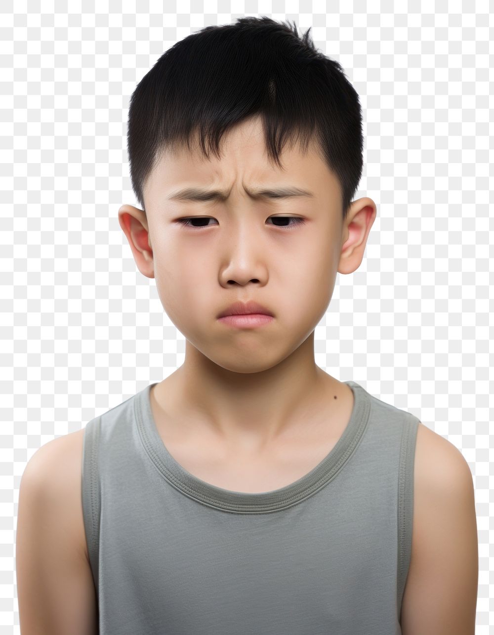 PNG  Young chinese boy crying portrait worried. AI generated Image by rawpixel.