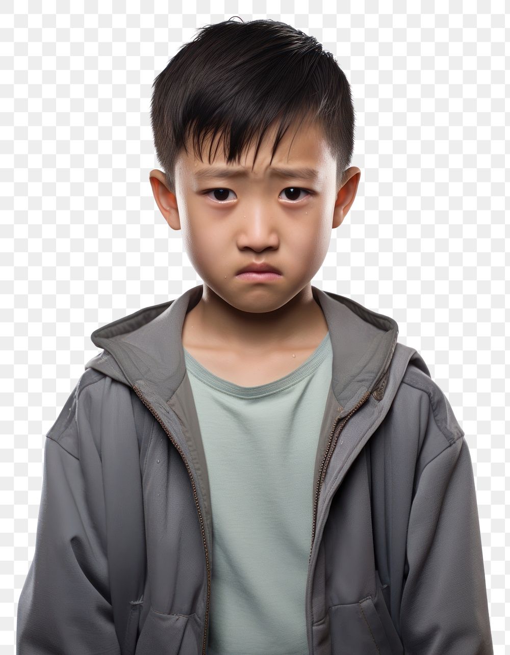 PNG  Young chinese boy portrait crying child. AI generated Image by rawpixel.