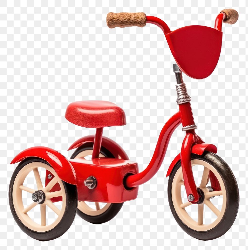 PNG  Tricycle vehicle wheel red.
