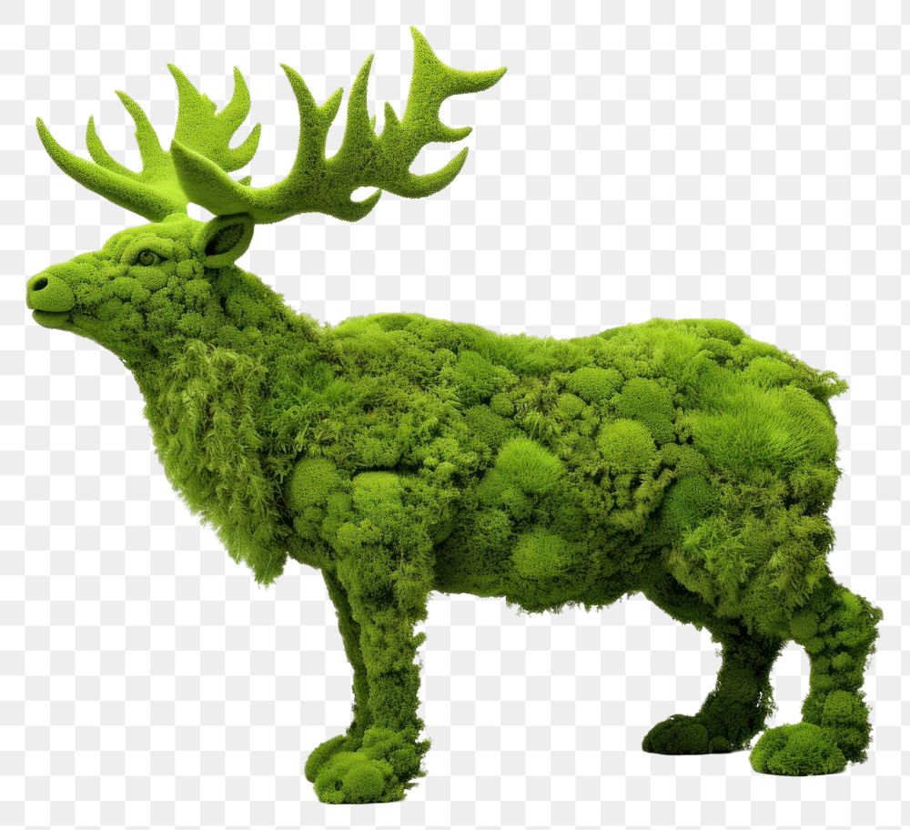 PNG  Deer animal mammal green. AI generated Image by rawpixel.