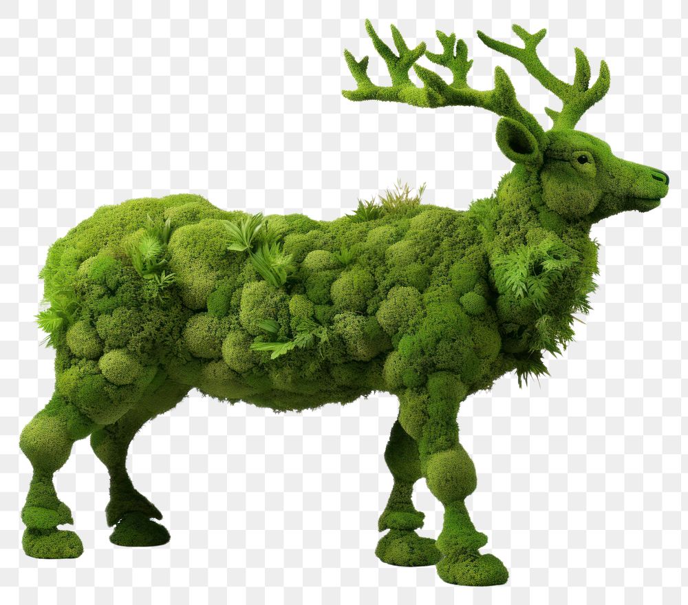 PNG  Deer animal mammal green. AI generated Image by rawpixel.