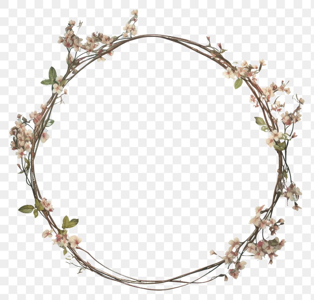 PNG  Spring blossom circle flower