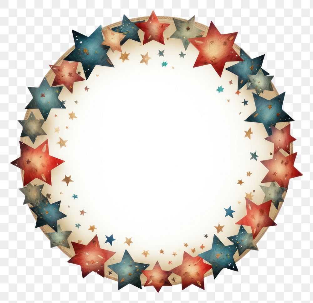 PNG  Stars circle white background chandelier. AI generated Image by rawpixel.