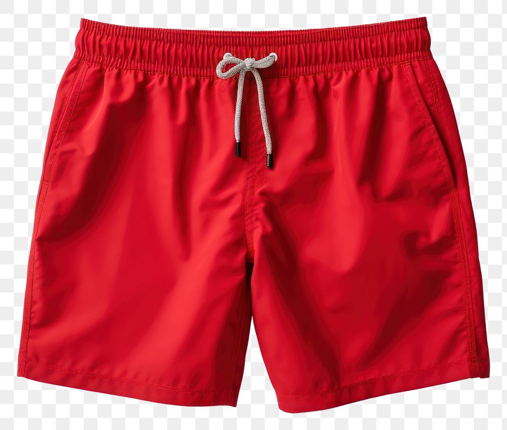 PNG Men Swim shorts red white background undergarment. AI generated Image by rawpixel.