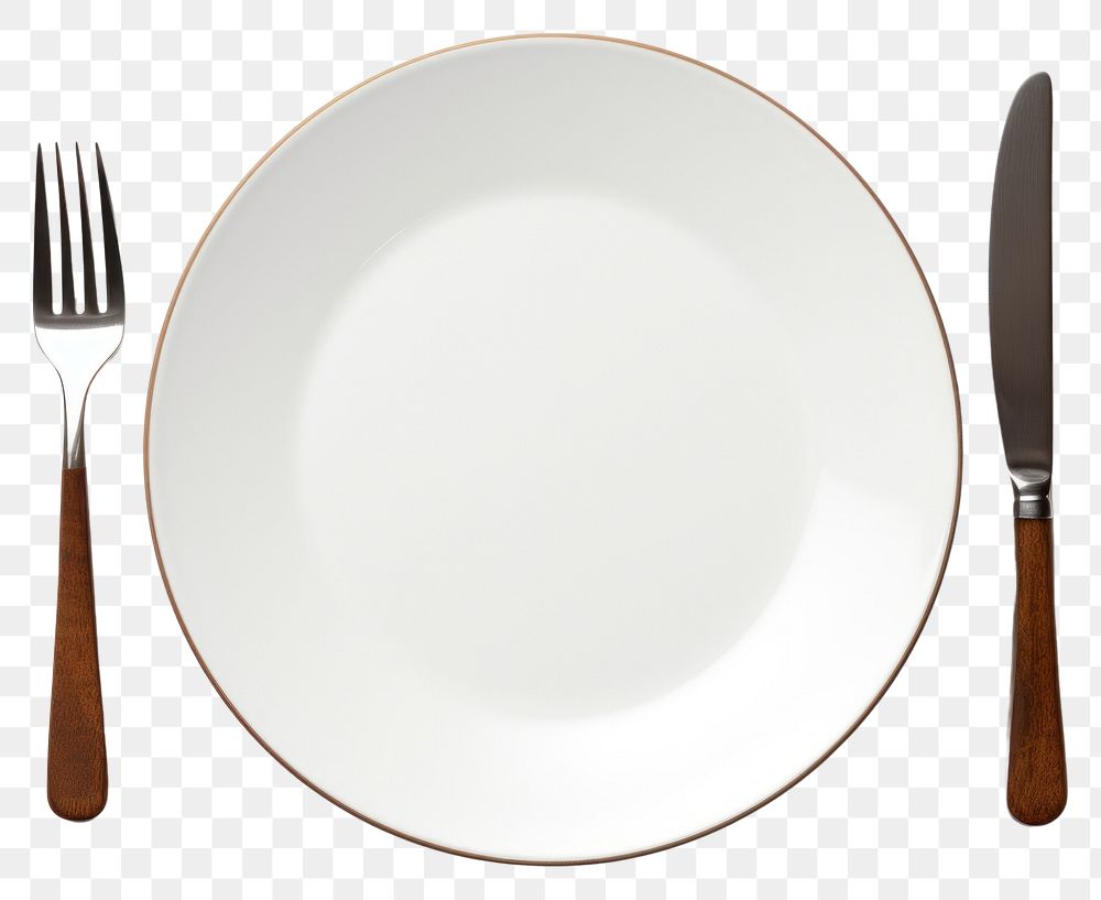 PNG Dinner Plate Knife And Fork plate knife fork. AI generated Image by rawpixel.
