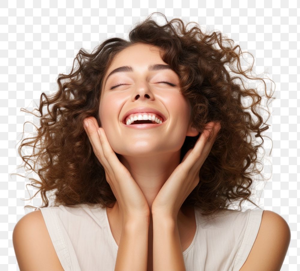 PNG Woman laughing smiling adult. AI generated Image by rawpixel.
